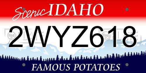 2WYZ618 Idaho License Plate