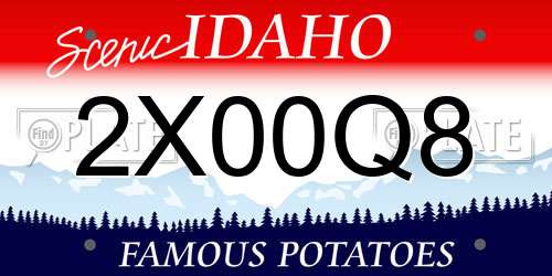 2X00Q8 Idaho License Plate