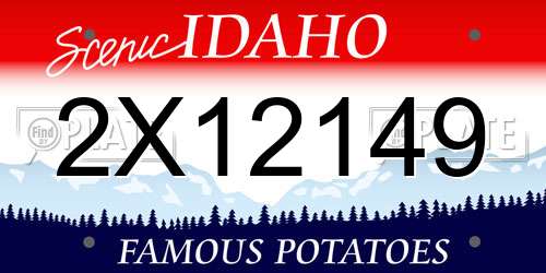 2X12149 Idaho License Plate