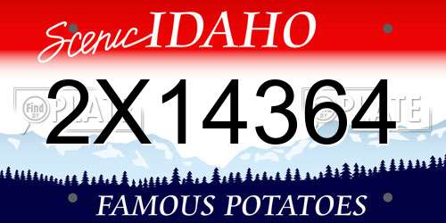 2X14364 Idaho License Plate