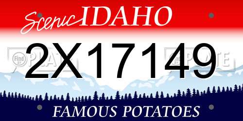 2X17149 Idaho License Plate