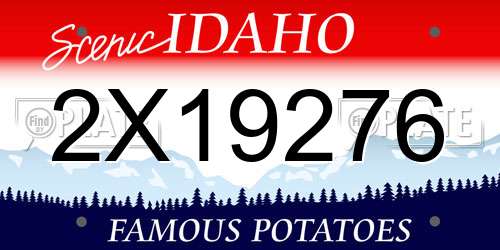 2X19276 Idaho License Plate