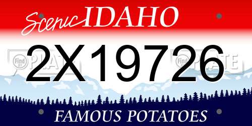 2X19726 Idaho License Plate