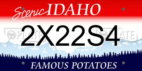 2X22S4 Idaho License Plate