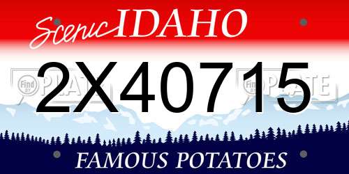 2X40715 Idaho License Plate