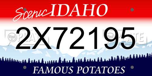 2X72195 Idaho License Plate