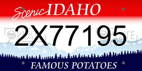 2X77195 Idaho License Plate