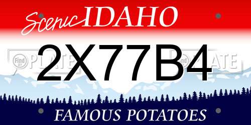 2X77B4 Idaho License Plate