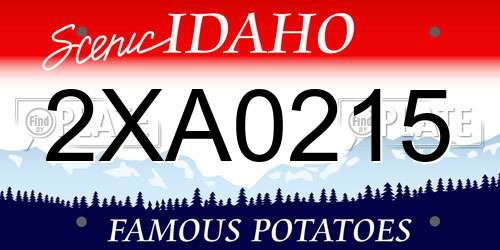 2XA0215 Idaho License Plate