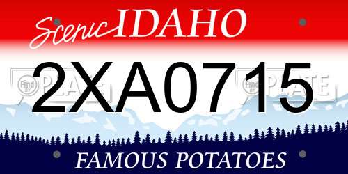 2XA0715 Idaho License Plate