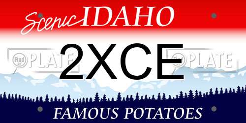 2XCE Idaho License Plate