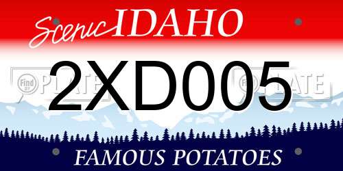 2XD005 Idaho License Plate