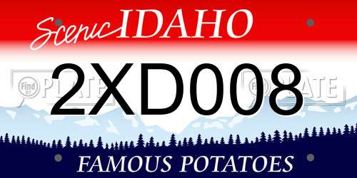 2XD008 Idaho License Plate
