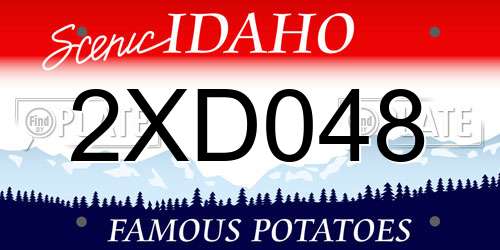 2XD048 Idaho License Plate