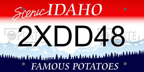 2XDD48 Idaho License Plate