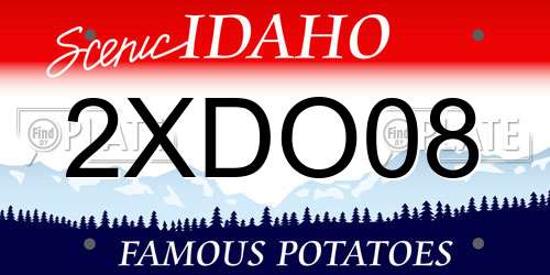 2XDO08 Idaho License Plate
