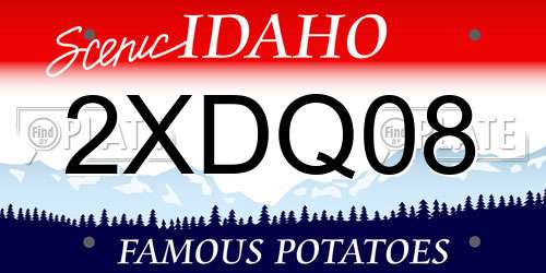 2XDQ08 Idaho License Plate