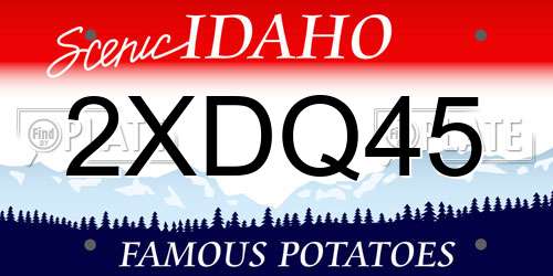 2XDQ45 Idaho License Plate