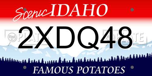 2XDQ48 Idaho License Plate