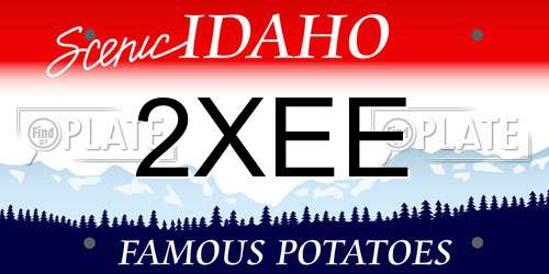 2XEE Idaho License Plate