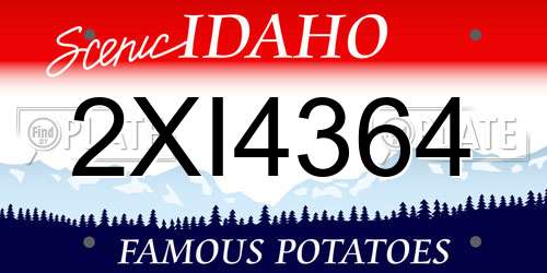 2XI4364 Idaho License Plate