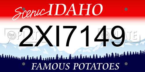 2XI7149 Idaho License Plate