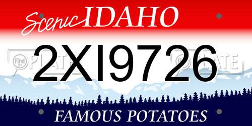 2XI9726 Idaho License Plate