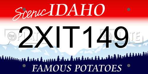 2XIT149 Idaho License Plate