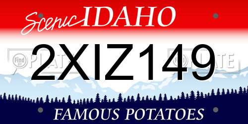 2XIZ149 Idaho License Plate