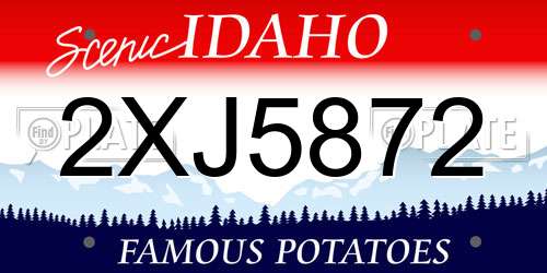 2XJ5872 Idaho License Plate