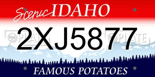 2XJ5877 Idaho License Plate