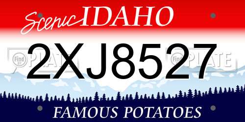 2XJ8527 Idaho License Plate