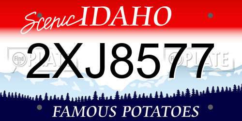 2XJ8577 Idaho License Plate