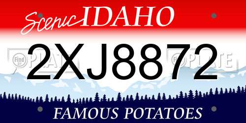 2XJ8872 Idaho License Plate