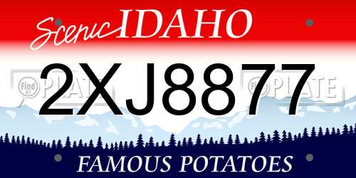 2XJ8877 Idaho License Plate