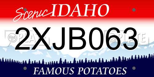 2XJB063 Idaho License Plate