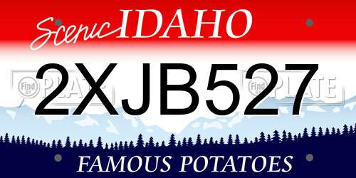 2XJB527 Idaho License Plate