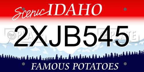2XJB545 Idaho License Plate