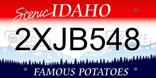 2XJB548 Idaho License Plate