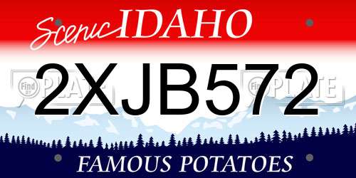 2XJB572 Idaho License Plate