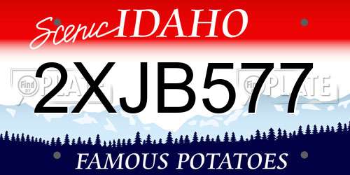 2XJB577 Idaho License Plate