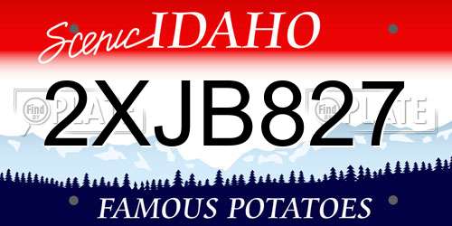 2XJB827 Idaho License Plate