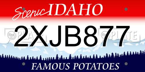 2XJB877 Idaho License Plate