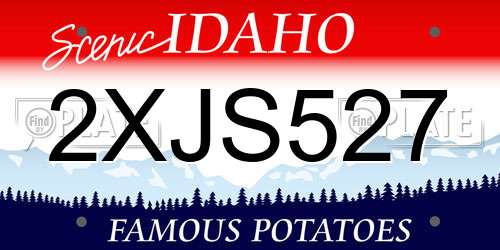 2XJS527 Idaho License Plate