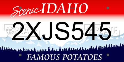 2XJS545 Idaho License Plate