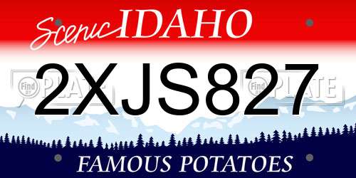 2XJS827 Idaho License Plate