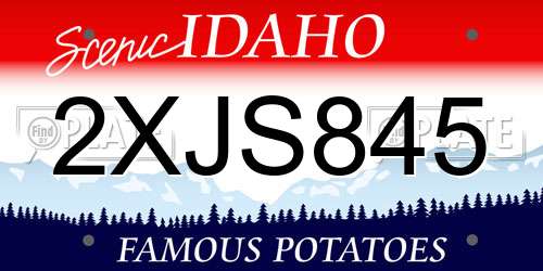 2XJS845 Idaho License Plate