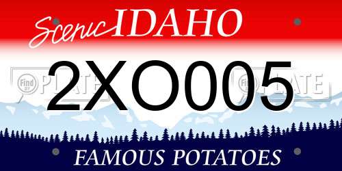 2XO005 Idaho License Plate
