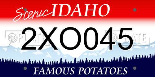 2XO045 Idaho License Plate