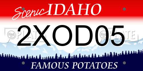 2XOD05 Idaho License Plate